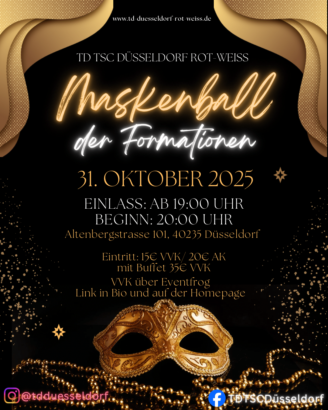 Black And Gold Elegant Masquerade Ball Night Invitation (Instagram-Post (45))